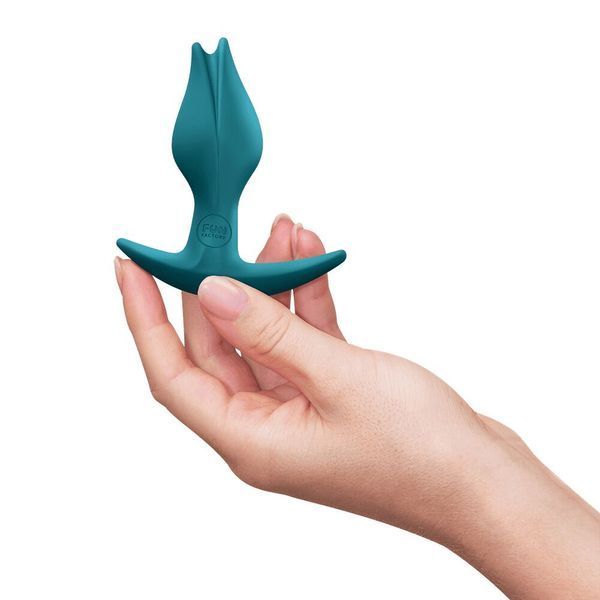 Анальная пробка Fun Factory BOOTIE FEM Bottle Green, в виде бутона, диаметр 2,9 см, тонкий ограничитель SX3693 фото