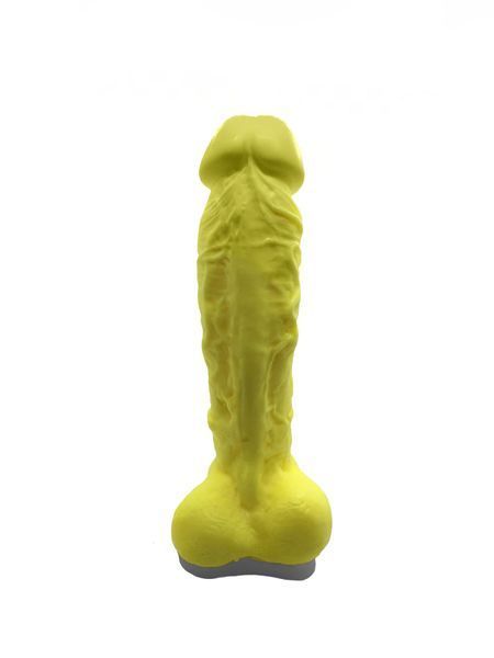 Мыло в форме пениса Чистий Кайф Yellow size XL, крафтовое мыло-член, натуральное SO2770 фото