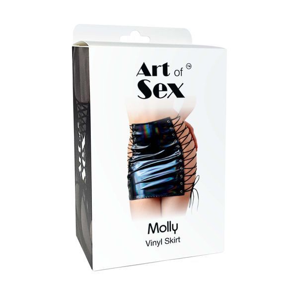Лакированная юбка на шнуровке Art of Sex - Molly, цвет красный, XS-M SX3526 фото