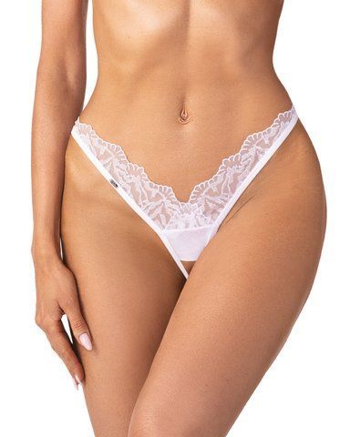Трусики Obsessive Arrowel White crotchless thong L/XL SX2592 фото