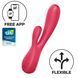 Смарт вібратор-кролик Satisfyer Mono Flex Red, 2 мотори, керування через інтернет SO3900 фото 1