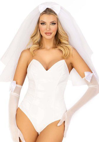 Фата нареченої Leg Avenue Tiered bridal veil O/S Whie SO9232 фото