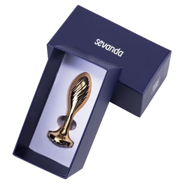 Металлическая анальная пробка LOCKINK SEVANDA Pearl Pear-shape Anal Plug, с искусственной жемчужиной SX0887 фото