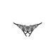 Трусики мереживні з доступом Passion Exclusive VIOLANTE THONG XXL/XXXL, black PS24303 фото 5