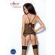 Корсет с пажами Passion MELANIA CORSET L/XL, black, трусики, полупрозрачный EL16307 фото 4