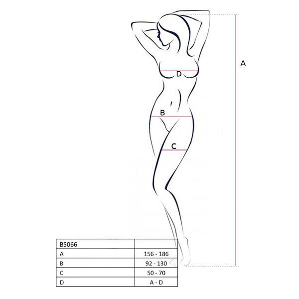 Бодистокинг Passion BS066 One Size, White, комбинезон, имитация чулок и пояса с гартерами PBS066W фото