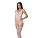 Бодистокинг Passion BS066 One Size, White, комбинезон, имитация чулок и пояса с гартерами PBS066W фото 1