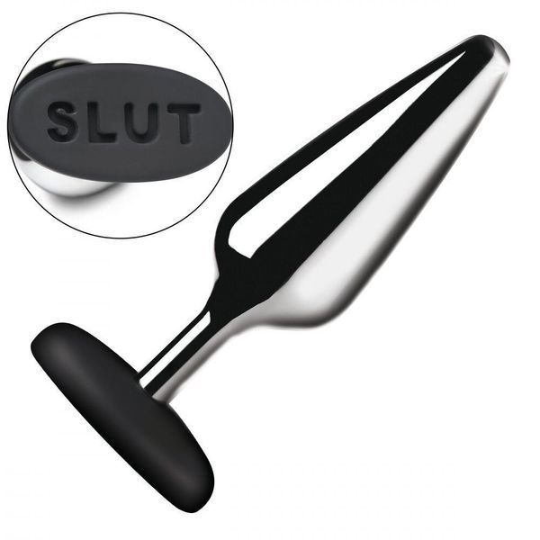 Анальная пробка Master Series Butt Slut Metal & Silicone Butt Plug - Silver SX2225 фото