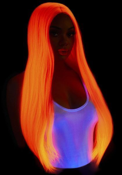 Перука Leg Avenue 33&Prime; Long straight center part wig neon pink SO8590 фото