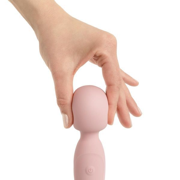 Двосторонній масажер-вібратор Good Vibes Only &ndash; SIMI Double-Sided Wand Vibrator Soft Silicone &ndash; Pink SX3076 фото