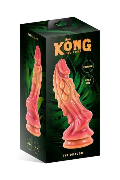 Фэнтезийный фаллоимитатор Kong Silicone The Dragon, длина 21,5 см, диаметр 6,2 см, для фистинга SO9938 фото