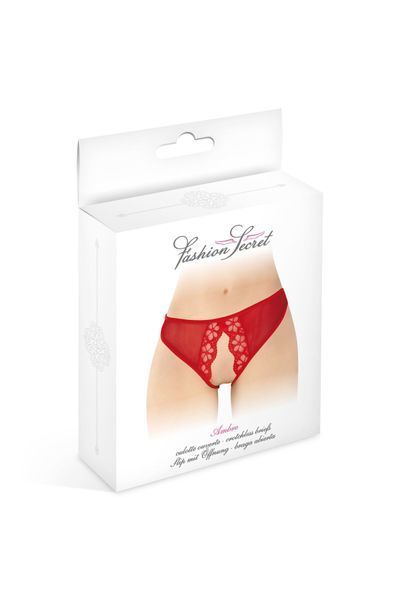 Трусики з відкритим доступом Fashion Secret Ambre Red, сітка SX2611 фото