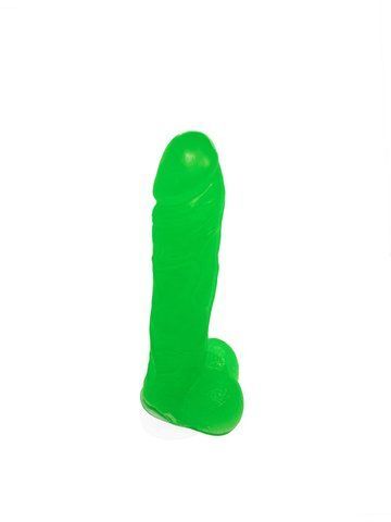 Мило у формі пеніса Чистий Кайф Green size L, крафтове мило-член, натуральне SO2642 фото