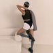 Трусики-бразиліана з фіксацією дилдо Strap-On-Me Harness Lingerie Idole &ndash; XL &ndash; Black, високі SX3518 фото 11
