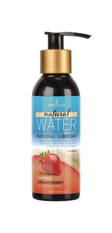 Смазка на водной основе Sensuva Natural Water-Based Strawberry (125мл) без глицерина и парабенов SO3226 фото