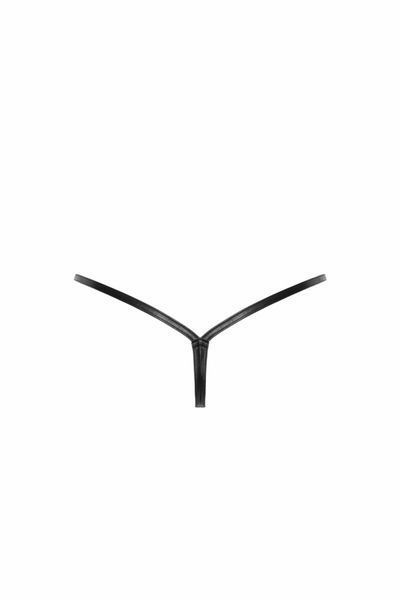 Трусики-стринги Noir Handmade P012 Wild, XXL, под латекс, крокодиловый принт, застежки по бокам SX0343 фото