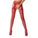 Сетчатые колготки-бодистокинги Passion S013 One Size, Red, имитация чулок и пояса с гартерами PSS013R фото 1
