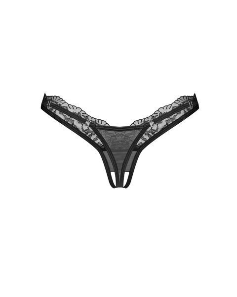 Трусики Obsessive Arrowel Black crotchless thong S/M SX2582 фото